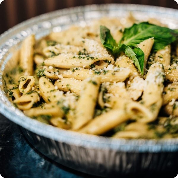 pesto-penne-pasta-catering-tray